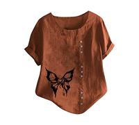 Uv Shirt Damen Langarm Trachten Shirt Damen Bandeau Top Damen Lang Sweatshirt T-Shirt Mit Witzigen Sprüchen Schwarzes Oberteil Damen Cordhemd Damen Damen Hoodie Mit Kapuze(Kaffee, 3XL)