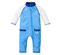 UV SKINZ Sonnen- und Badeanzug fur Babys und Kleinkinder mit LSF 50+ Sonnenschutz ? Einteiliger Badeanzug mit vollstandiger Abdeckung ? Ozeanblau