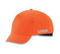 Uvex U-Cap Sport Hi-Viz Anstoßkappe - Kurzer Schirm - Warnorange - 52-54 cm 52-54 cm