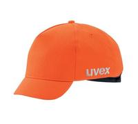 Uvex U-Cap Sport Hi-Viz Anstoßkappe - Kurzer Schirm - Warnorange - 55-59 cm 55-59 cm