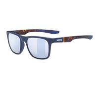 Uvex LGL 42 - Sonnenbrille für Damen und Herren - 100% UVA-, B, C Schutz - inkl Schriftzug auf den Bügeln - blue matt havanna/ltm. silver - one size