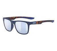 Uvex LGL 42 - Sonnenbrille für Damen und Herren - 100% UVA-, B, C Schutz - inkl Schriftzug auf den Bügeln - blue matt havanna/ltm. silver - one size