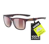 uvex LGL 42 - Sonnenbrille für Damen und Herren - 100% UVA-, B, C Schutz - inkl Schriftzug auf den Bügeln - havanna matt/brown - one size