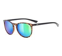 Uvex LGL 43 - Sonnenbrille für Damen und Herren - starker Schutz vor Sonnenstrahlung - inkl Schriftzug auf den Bügeln - havanna/green - one size