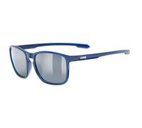 Uvex LGL 52 - Sonnenbrille für Damen und Herren - starker Schutz vor Sonnenstrahlung - 100% UVA-, B, C Schutz - transparent blue/smoke gray - one size