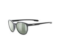 Uvex LGL 54 - Sonnenbrille für Damen und Herren - starker Schutz vor Sonnenstrahlung - 100% UVA-, B, C Schutz - black matt/green - one size