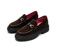 UVWHYZ Herren Wildleder Loafer Chunky Sohle Slip-On Hochzeit | Schafsleder-Wildleder Obermaterial, Oberleder-Futter, Leder-Innensohle, federnde Gummi-Schaumsohle, 4,5cm Absatz