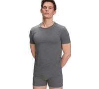 FALKE Herren Daily Comfort 2-Pack Round Neck M S/S TS Baumwolle atmungsaktiv 2 Stück Unterwäsche, Grau (Dark Grey-Heather 3278), XXL (2er Pack)