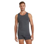 FALKE Herren Daily ClimaWool Singlet M S/L SH Wolle Lyocell schnelltrocknend 1 Stück Unterwäsche, Grau (Dark Grey-Heather 3278), XL