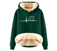 Uwdiohq 2026 Hoodie Mit Hohem Kragen Anime Pullover Mädchen Winterjacke Mit Kapuze Fell Damen Sweatshirt Kurzarm Damen Sweatjacke Teddyfutter Damen