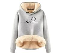 Uwdiohq 2026 Hoodie Mit Hohem Kragen Anime Pullover Mädchen Winterjacke Mit Kapuze Fell Damen Sweatshirt Kurzarm Damen Sweatjacke Teddyfutter Damen
