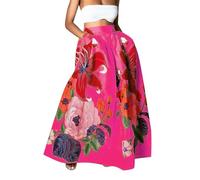 Uwdiohq Angebot Sale Damen Rock Mit Blumendruck Hohe Taille Langer Maxirock Rock Lang Damen Sommer Elegant Frauen Loose Große Größen Röcke Mode Drucken Teenager Sommerroc Sonderangebote Schnäppchen