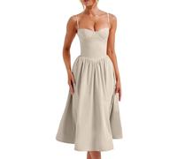 Uwdiohq Angebot Sale Korsett Kleider Lang Midikleid Schwarz Damen Spaghettiträger Frauen Sommerkleidung Sexy Partykleider Damen Elegant Kleidung Plissiertem Saum Kleider Sale Angebote Bestellung