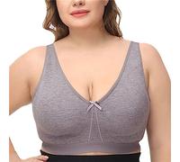 Uwdiohq Angebote des Tages Heute Blitzangebote Damen Ohne Bügel Nahtloser BH V-Ausschnitt Große Größen Unterwäsche Einfarbig Fat Mm Große Brüste Bustier Breiten Trägern Mein Bestellung Sale