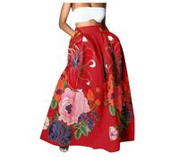 Uwdiohq Angebote des Tages Sale Damen Rock Mit Blumendruck Hohe Taille Langer Maxirock Rock Lang Damen Sommer Elegant Frauen Loose Große Größen Röcke Mode Drucken Teenager S Meine Bestellungen Sale