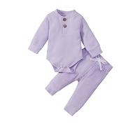 Uwdiohq Blitzangebote des Tages Neugeborenen Baby Mädchen Junge Kleidung 3 6 12 18 24 Monate Outfits Langarm Gestrickte Baumwolle Strampler Hosen Infant Winter Sets 1 Mädc Tages Deal Sonderangebote