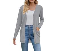 Uwdiohq Cardigan Sommer Weisse Strickjacke Damen Gelb Mit Reißverschluss Outfit Blazer Der Als Top Knopfleiste Sweatjacke Wickelpullover Beige Funktionsjacke Long Für Woll Pullover Zipper Jacken Rosa