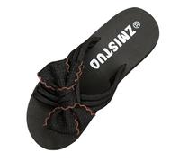 Uwdiohq Damen Badeschuhe Sommer Lustige Designs Hausschuhe Große Größe Fischmaul Dicke Sohle Schleife Bequeme Urlaubsstrand Freizeit (Black, 43) Pantoletten Wandersandalen Clogs Leder Ortho Sun