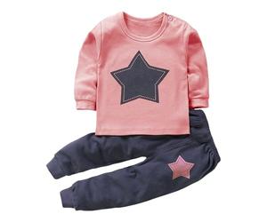 Uwdiohq Damen Langärmlige Oberteile und Hosen mit Animal-Print für, und Mädchen, lockerer -Anzug für 0 bis 9 Baby Mädchen Kleidung Joggi 24