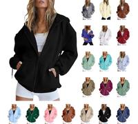 Uwdiohq Damen Lange Hoodies Kapuzenpullover+Für+Damen Sweatshirtjacke Mit Kapuze Fleece Sweatshirt Sweatjacke Sommer Flauschige Jacke