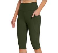 Uwdiohq Day Prime 2024 Leggings Für Damen 3/4 Baumwolle Blau Yoga Kurze Hose Damen Damen Caprihose Knielange Radlerhose Damen Gymnastikhose Frauen Große Größen Sale Angebote Bestellung