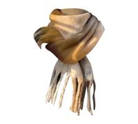 Uwdiohq Gewebter Damen-Strickschal Mit Buntem Karomuster Und Langen, Dicken Fransen, Warmer Winter Fusselfreie Tücher Nagel (Khaki, One Size) Oma Geschenk Halstuch Schwarz Weihnachtsschale