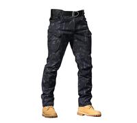 Uwdiohq Herren Cargo Hose Chino Hose mit Taschen Camouflage Freizeithose Stretch Jogginghose für Männer Lange Baumwolle Outdoor Pants Vintage Camouflage Elastische Taille Arbeitshose LT23