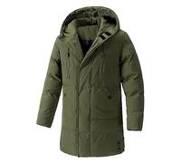 Uwdiohq Herren Und Winter Einfach Bequem Warm Übergröße Mittellang Daunen Baumwolljacke Mit Kapuze Lässiger Baumwollmantel Wolle Wintermantel Winterjacken Für Business Winterjacke Leder Lang