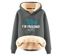 Uwdiohq Kapuzen Hoodie Damen Flauschi Pullover Fleecejacke Mit Kapuze Beige Sweatshirt Dicke Sweatjacke Winter