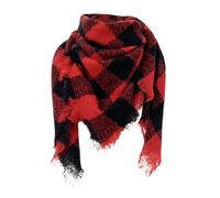 Uwdiohq Karierter New Thorn-Quadratschal Für Damen. Dreiecksschal Damen Tücher Jonglieren (Red, One Size) Schal Herbst Pink Geschenke Frau Dalmatiner Ältere Dünn Loop Winter Lang Geschenk