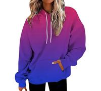 Uwdiohq Kuscheliger Hoodie Damen Kapuzenpullover Mit Ohren Sweatshirt Mädchen Teenager Pullover Halben Aermeln Kapuzen Sweatjacke Lang Hoody Kapuze Lila Oversized Yoga Vintage Burgunderrot Oversize