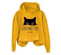 Uwdiohq Long Hoodie Damen Oversize Langer Kapuzenpullover Sweatshirt Mädchen 152 Pullover Mit Trompetenaermeln Cropped Sweatjacke Hoody Kapuze Lila Rot Fuer Elegant Winter Colorblock Warm Groesse 56