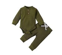 Uwdiohq Neugeborenen Baby Mädchen Junge Kleidung 3 6 12 18 24 Monate Outfits Langarm Gestrickte Baumwolle Strampler Hosen Infant Winter Sets 1 Mädchen Outfit Schwarzer Rock Mädchen