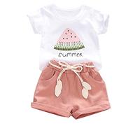 Uwdiohq Outfits-Brief Mädchen Töpfe + Kurze Hosen Kinder Baby-Kleidung Jogginganzug 140 Kinderkleidung Mädchen 92 98 Babybody Mit Spruch Tante