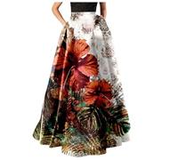 Uwdiohq Sale Angebote Damen Rock Mit Blumendruck Hohe Taille Langer Maxirock Rock Lang Damen Sommer Elegant Frauen Loose Große Größen Röcke Mode Drucken Teenager Sommerroc Sale Angebote Bestellung