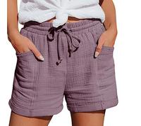 Uwdiohq Same Day Angebote Sale Damen Lässige Shorts Elastische Outdoor Damen Sporthose Taschen Mode Leichte Leinen Kurze Weite Bein Kurzhose Jorts Elegant Sommer Mein Bestellung Sale