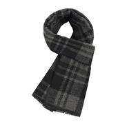 Uwdiohq Winter Mens Fashion Warm Long Soft Plaid All Matching Scarf Schal Wolle Stricken Farbverlauf (Dark Gray, One Size) Kinderschal Schlauchschal Fleece Kaschmir Dreieckstuch Cashmere Herren