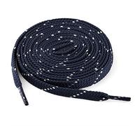 uxcell 3 Paare Doppelfarbe Twill Flach Schnürsenkel für Sneakers Navy Blau Weiß 120cm