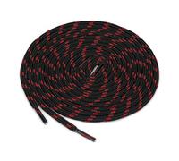 uxcell 3 Paare Kern Rutschfest Verschleißfeste Runde Schnürsenkel für Wanderschuhe Schwarz Rot 120 cm