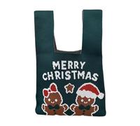 UxicRuya Handtasche mit Geknotetem Handgelenk für Damen, Modische Weihnachts Einkaufstasche Zum Einkaufen Oder Verabredungen, GrÜn