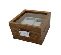 UxicRuya Uhrenaufbewahrungsbox, Schmuckvitrine, 2 Fächer, abschließbar, Geburtstagsgeschenk, Holzuhrenbox, Uhren, Schmuckdisplay, Mädchen, Frauen