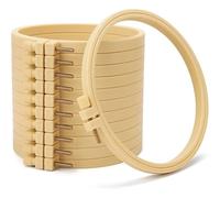 Uxsjakjsd Runde Kreuzstichrahmen 12 Stück 6 Stickrahmen Set, für Näharbeiten, Nähen & Ornamenthandwerk, für DIY-Projekte