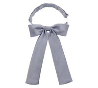 UY-WBT-8 Fliege für Damen, Satin, elegante Fliege für Kleider, Abschlussfeiern, Schuluniformen und Hochzeiten, Grau, Einheitsgröße