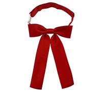 UY-WBT-8 Fliege für Damen, Satin, elegante Fliege für Kleider, Abschlussfeiern, Schuluniformen und Hochzeiten, Rot/Ausflug, einfarbig (Getaway Solids)