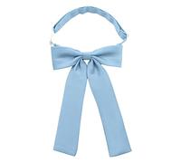 UY-WBT-8 Fliege für Damen, Satin, elegante Fliege für Kleider, Abschlussfeiern, Schuluniformen und Hochzeiten, Hell, blau, Einheitsgröße