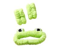 UYFRD 2 Paar Stirnbänder für Damen, niedlicher Frosch, Waschgesicht, Armband, Make-up, Spa, Yoga, Haarband, Geschenk, Haarschmuck für (Stirnband A)