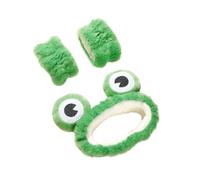 UYFRD 2 Paar Stirnbänder für Damen, niedlicher Frosch, Waschgesicht, Armband, Make-up, Spa, Yoga, Haarband, Geschenk, Haarschmuck für (Stirnband B)
