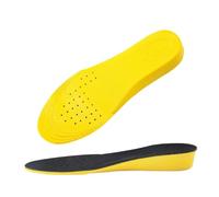 UYFRD 2 Paar unsichtbare Einlegesohlen zur Erhöhung der Höhe für Damen und Herren, Fersenliftung, gelbe Schuhe, Sohlenpolster, atmungsaktiv, stoßdämpfend, Fußpflegekissen (Höhe 2,5 cm, EU 35-40 (250