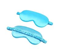 UYFRD Augenklappe aus Kunstseide, Schattierung, Schlafmaske, Augenklappe, Reise, Entspannung, Augenschutz, Gesundheit, Schlafschutz, weiche Augenpflege-Werkzeuge (Blau, 2 Stück)