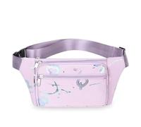 UYFRD Bauchtasche für Jungen und Mädchen, Reise-Bauchtasche, Geldgürtel, Wandern, Urlaub, lässig, wasserdicht, Brusttasche, Schultertasche, violett, Einheitsgröße